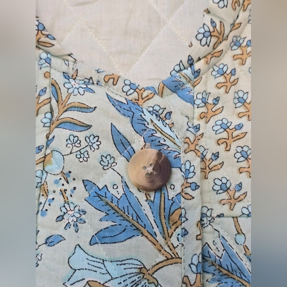 Anthropologie dRA LosAngeles Quilted Jacket XS Cottagecore Cabincore Floral - Picture 8 of 12